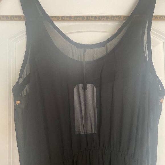 NWT Grunge Potters Pot Whimsigoth  Grunge Sheer Studded Maxi Dress M - Picture 8 of 11